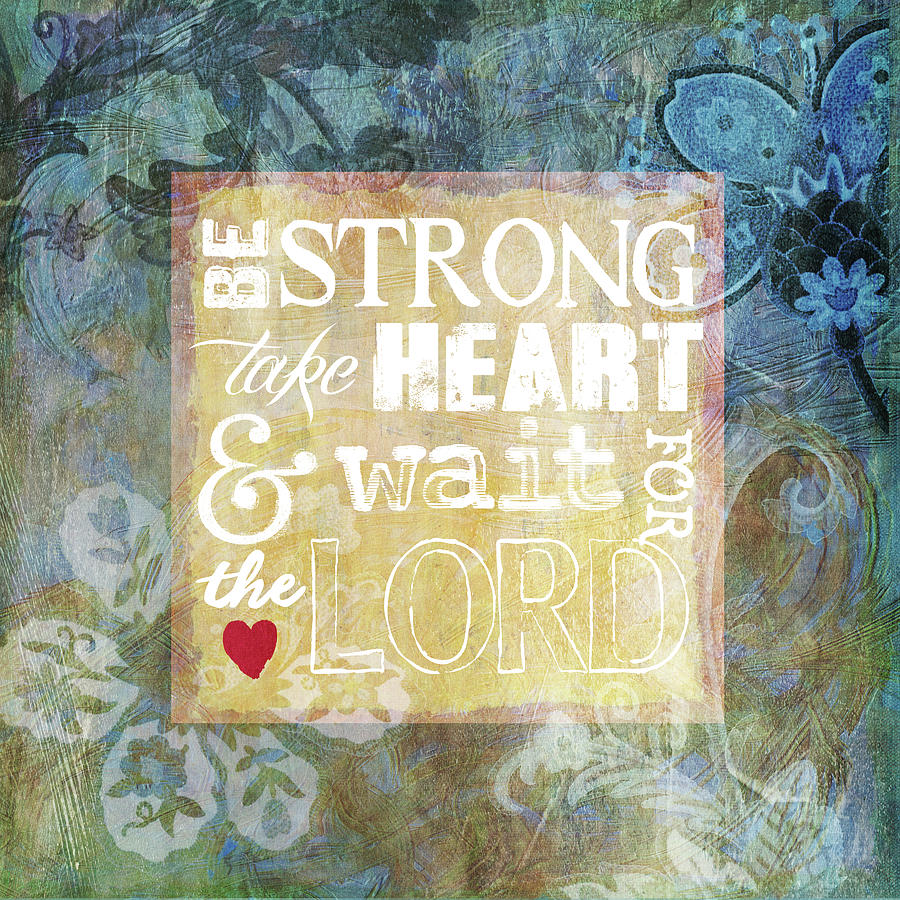 Typography Mixed Media - Heart Psalm I by Art Licensing Studio