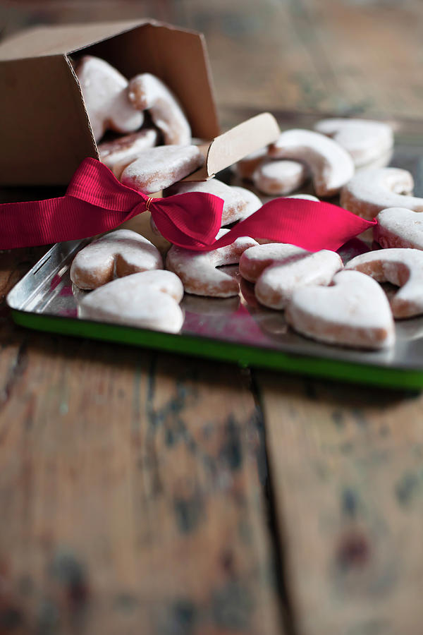Heart-shaped Iced Biscuits Photograph by Alicja Koll