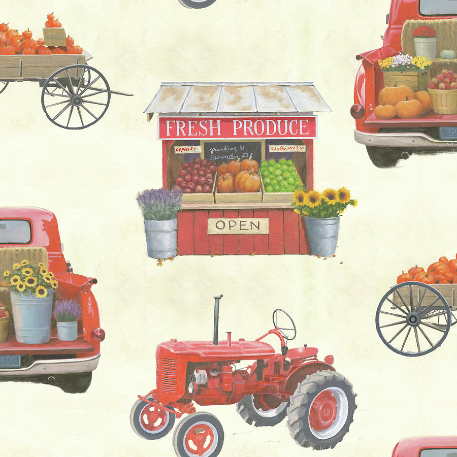 Apple Painting - Heartland Harvest Moments Pattern Va by James Wiens