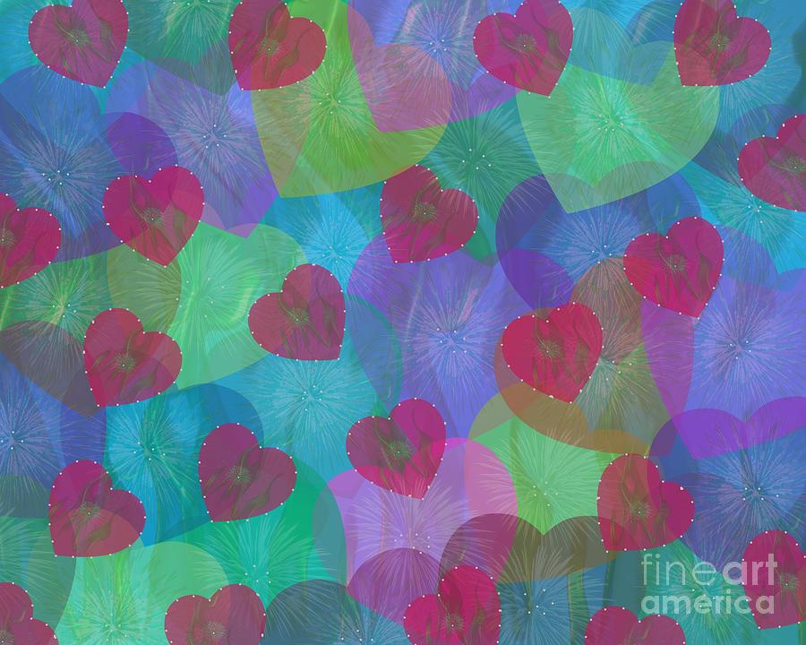 Hearts Aflame by Diamante Lavendar Hearts Aflame by Diamante Lavendar