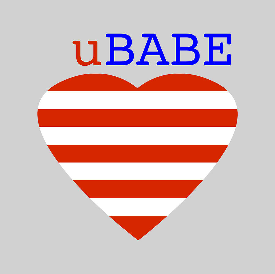 Hearts and Stripes Digital Art by Ubabe Style