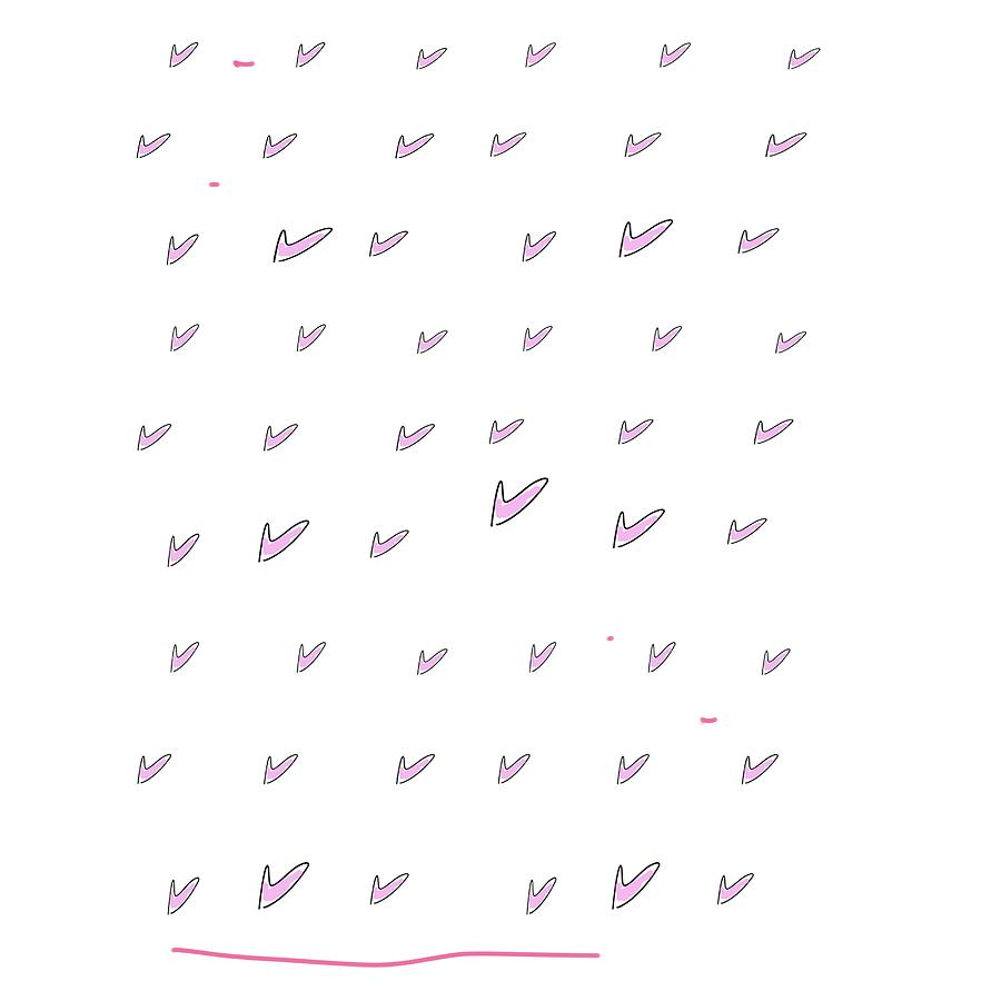 Hearts Patter Drawing by Ashley Rice Hearts Patter Drawing by Ashley Rice