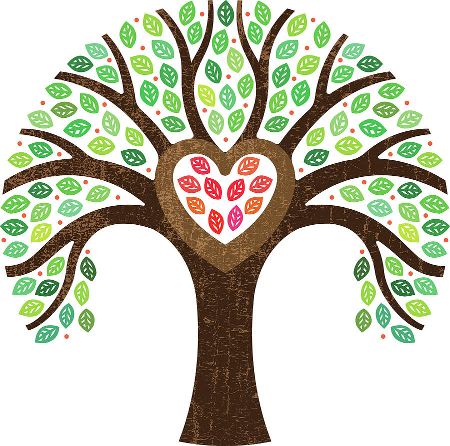 Hearty Tree Illustration Digital Art by Johnwoodcock