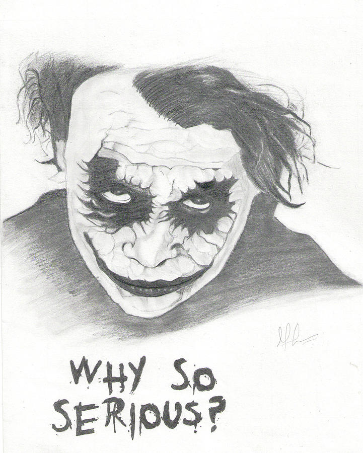 Heath Ledger- Joker Portrait Drawing by Madura Venkatachalam - Fine Art ...