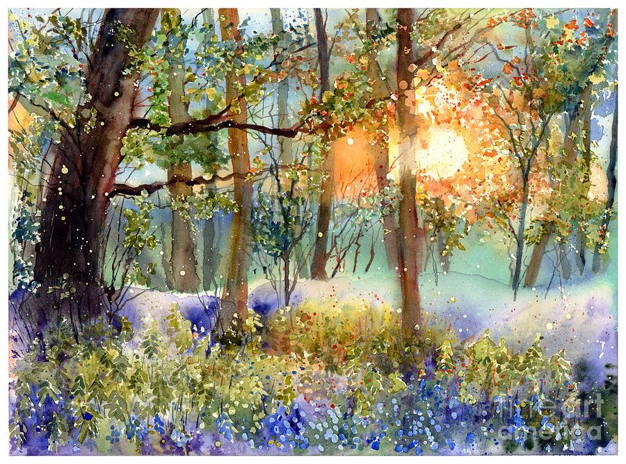 Wild Painting - Heathers In Gold by Suzann Sines Wild Painting - Heathers In Gold by Suzann Sines