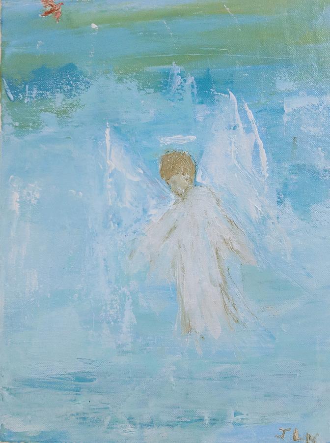 Heavenly angel child Painting by Jennifer Nease
