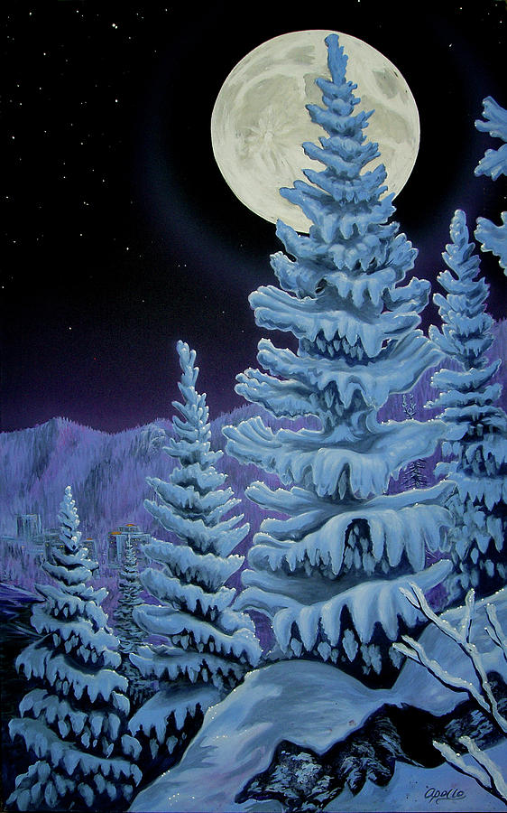 Heavenly Moon Painting By Apollo Environmental Artist