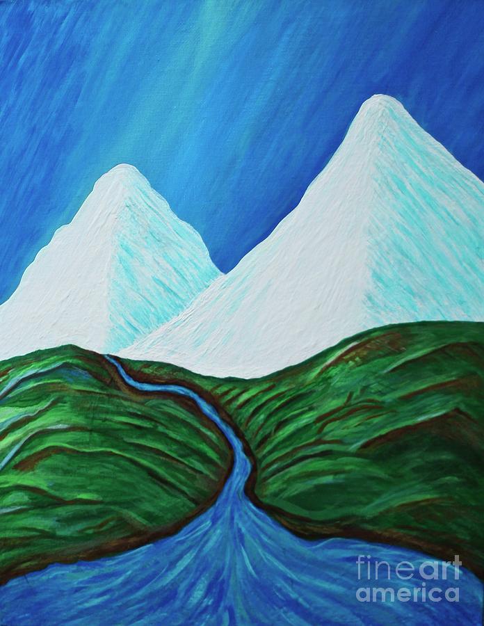 Heavenly Mountains Painting by Ann Brown