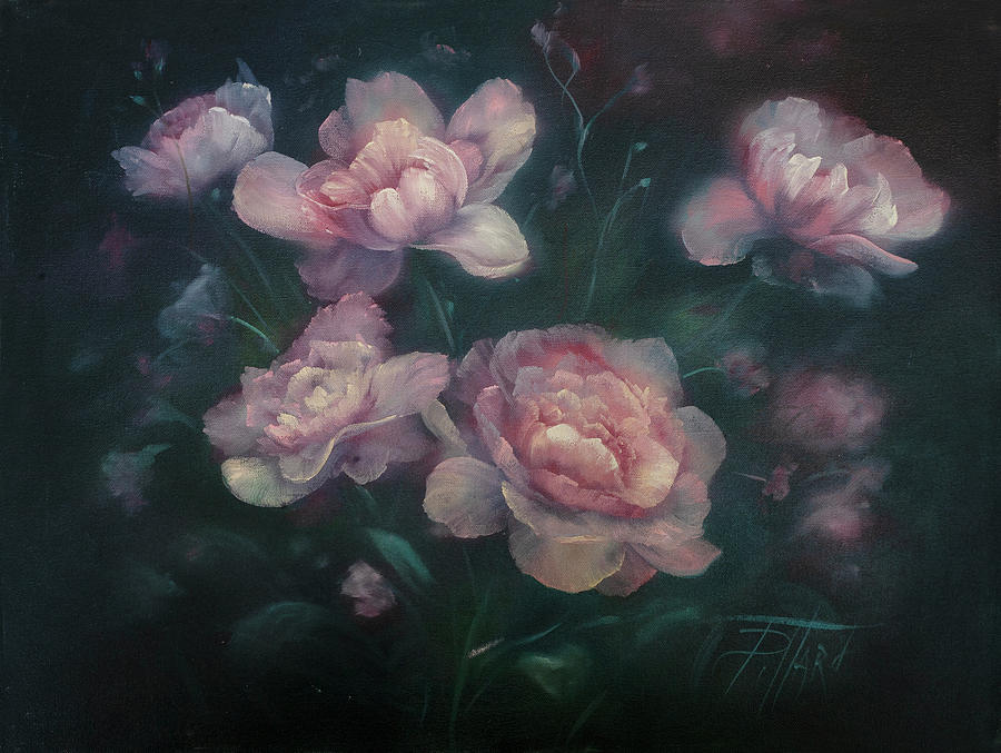 Heavenly Pink Peonies Painting by Lynne Pittard