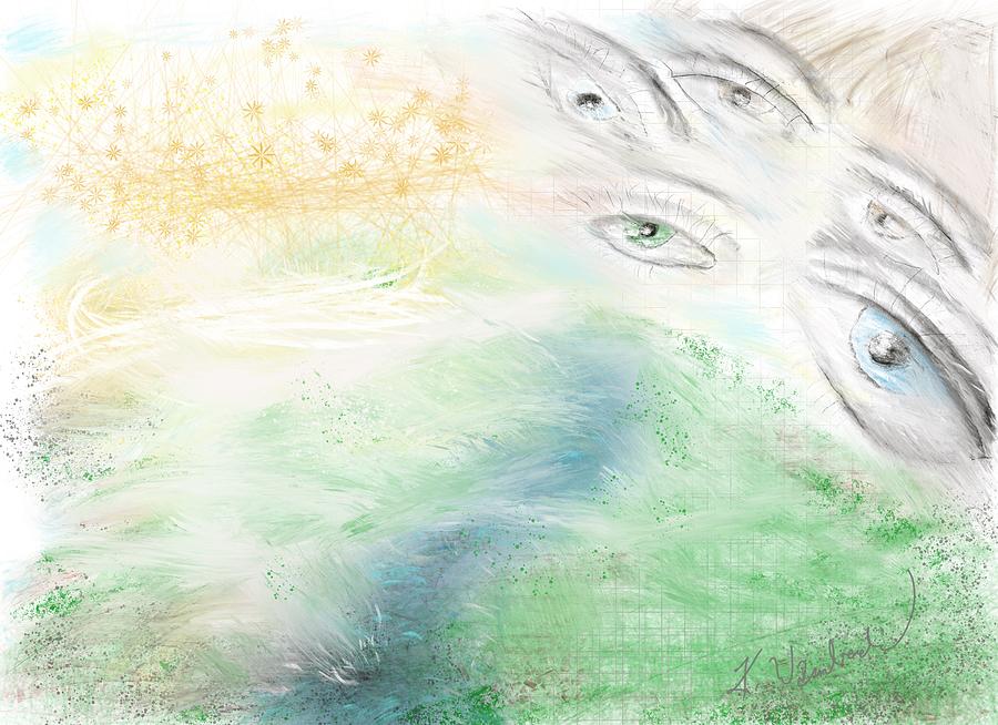 Spiritual Digital Art - Heavens Mountain by Kristen Wambach Spiritual Digital Art - Heavens Mountain by Kristen Wambach