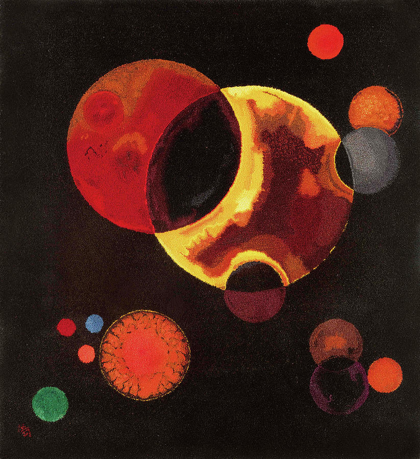 Wassily Kandinsky Painting - Heavy Circles by Wassily Kandinsky