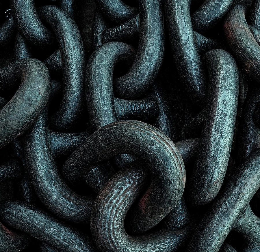 Heavy Linked Metal Chains Photograph by Doug Armand