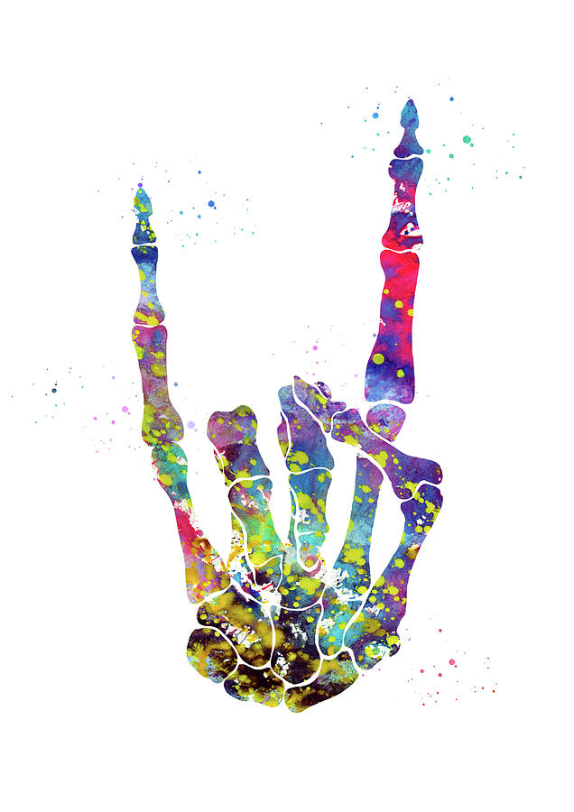 Heavy metal hand sign Digital Art by Erzebet S