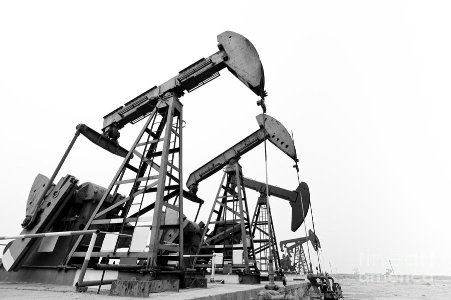Steel Photograph - Heavy Steel Machines Pumping Oil by Qingqing Steel Photograph - Heavy Steel Machines Pumping Oil by Qingqing