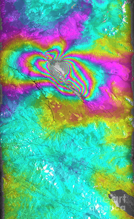 Hector Mine Earthquake Displacement Photograph by Nasa/jpl/esa/science ...