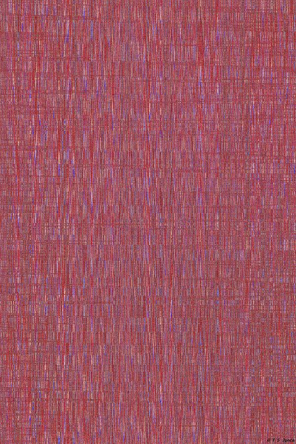 Hedgehog Cactus Red Blue Abstract Digital Art by Tom Janca