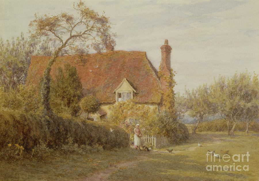 Hedges Farm, East End Farm, Pinner Painting by Helen Allingham