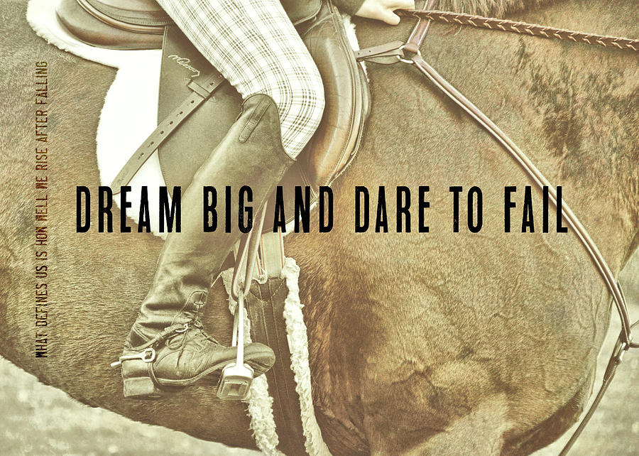 HEELS DOWN RIDE quote Photograph by Dressage Design