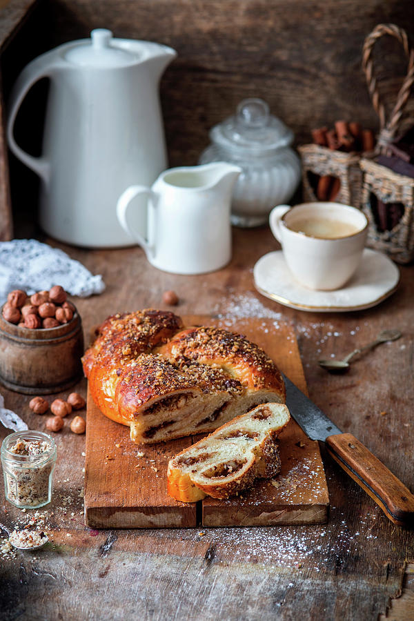 Hefezopf Bread With Hazelnut Filling Photograph by Irina Meliukh