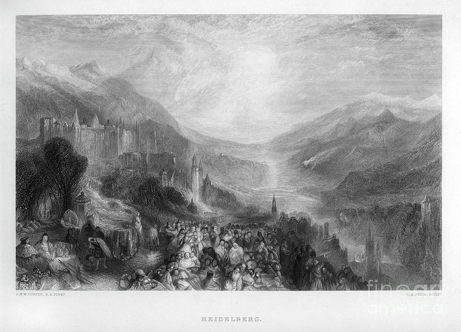 Heidelberg, 19th Century.artist Ta Prior Drawing by Print Collector