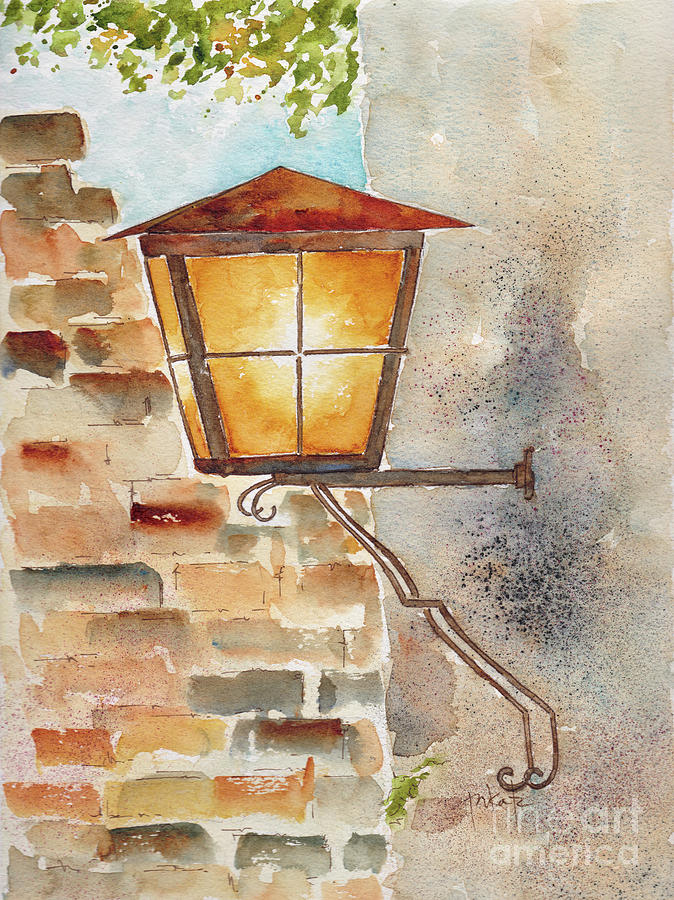 Heidelberg Lantern Painting by Pat Katz