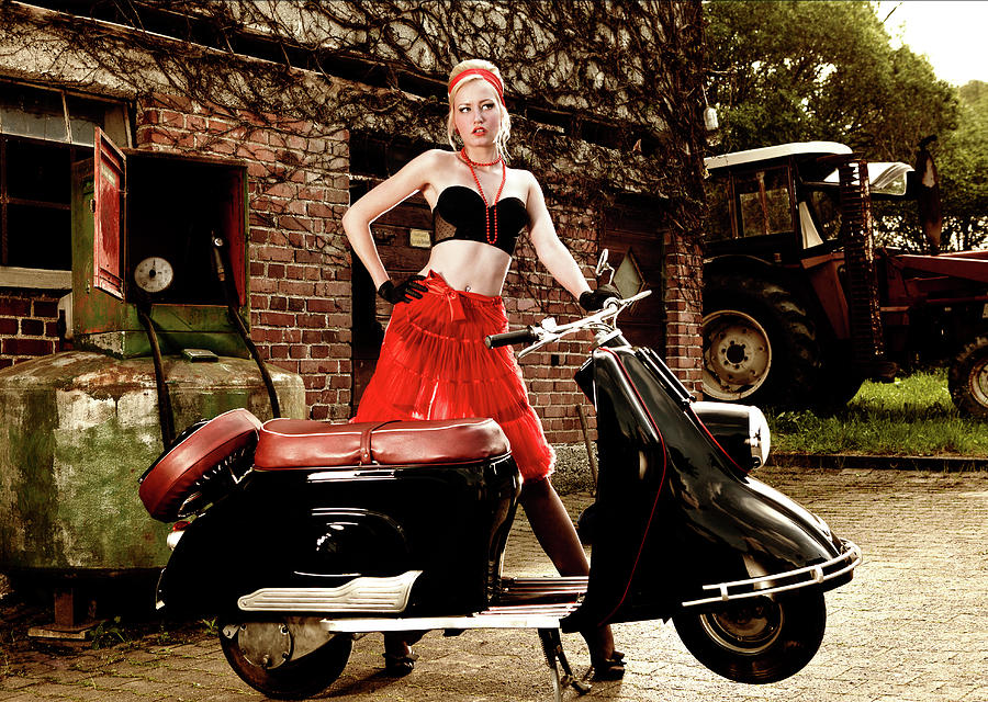 Heinkel red girl Photograph by Performance Image Europe Pixels