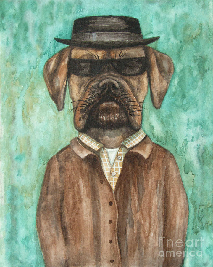 Heisenberg Boxer Dog Painting by Monica LaTanya | Pixels