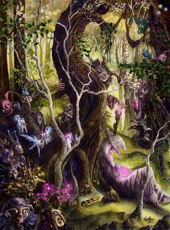 Fairy Painting - Heist of the Wizards Staff by Curtiss Shaffer
