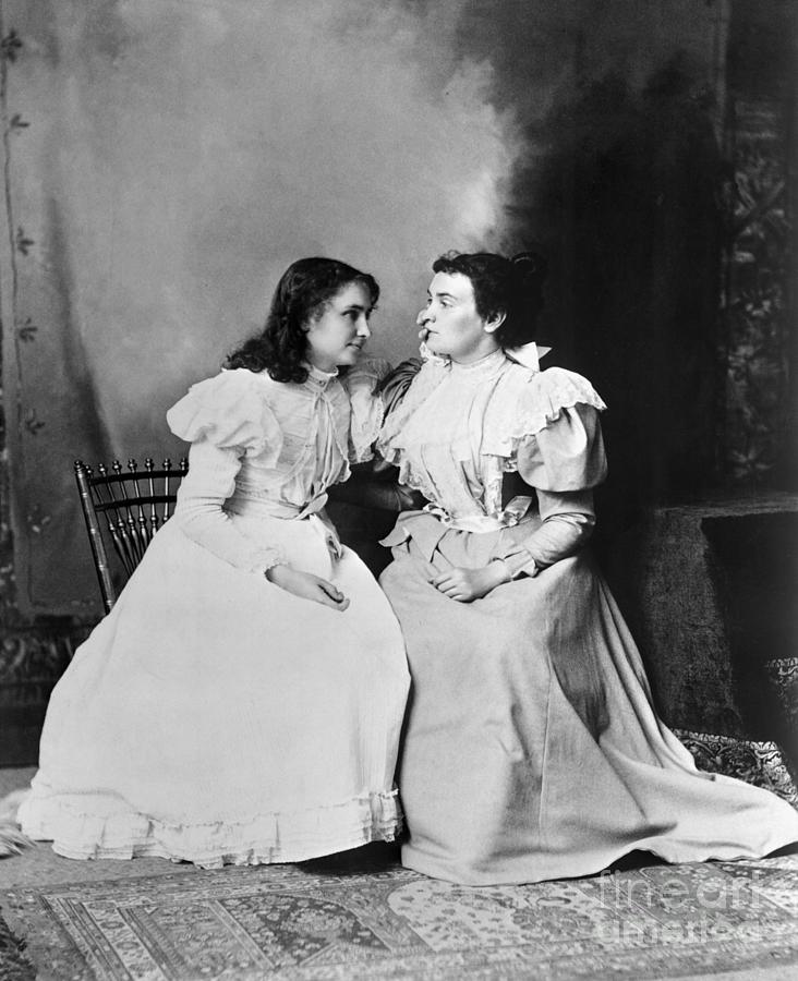 Helen Keller And Anne Sullivan Photograph by Bettmann