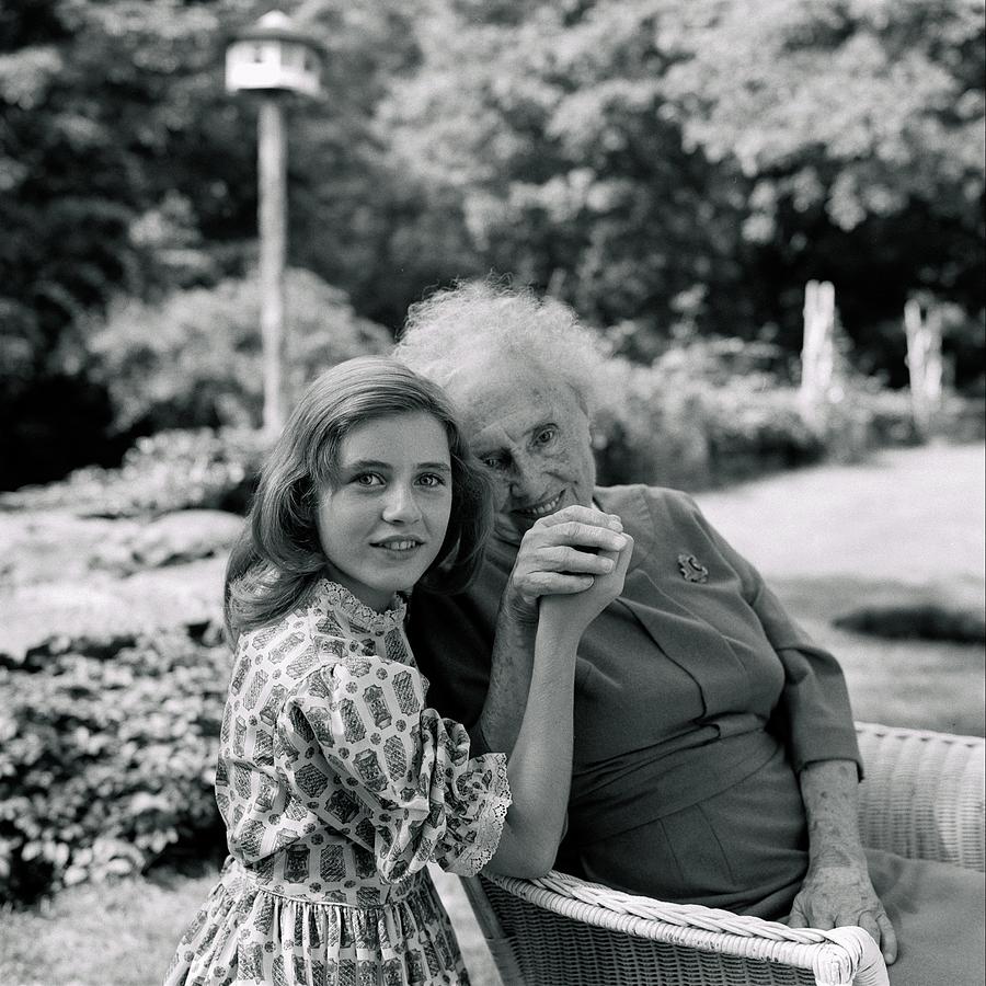 1960-1969 Photograph - Helen Keller Meets Patty Duke by Nina Leen