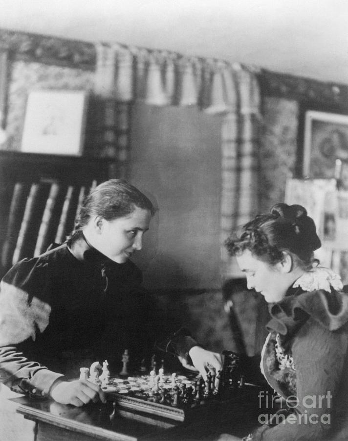 Helen Keller Playing Chess With Anne Photograph by Bettmann