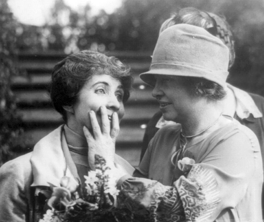 Helen Keller Reading Mrs. Coolidges Photograph by Science Source