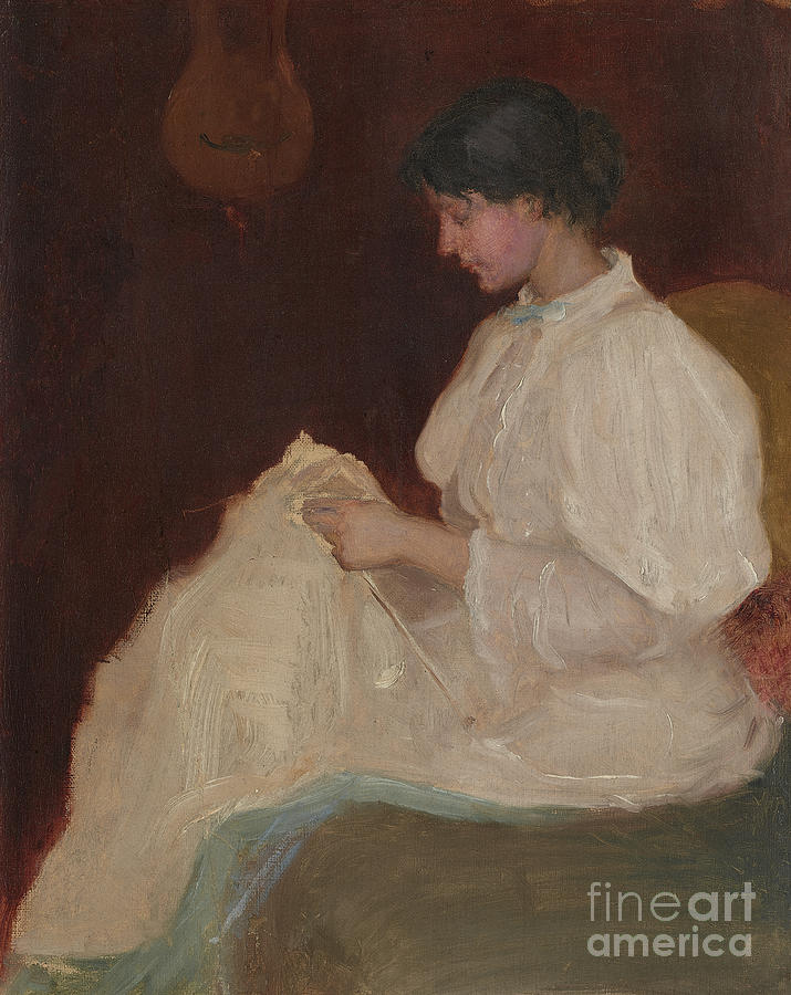 Helen Pratt, 1897 Painting by Bela Lyon Pratt