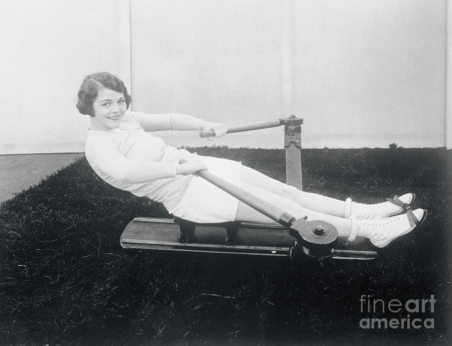 Helene Chadwick Exercising Photograph by Bettmann