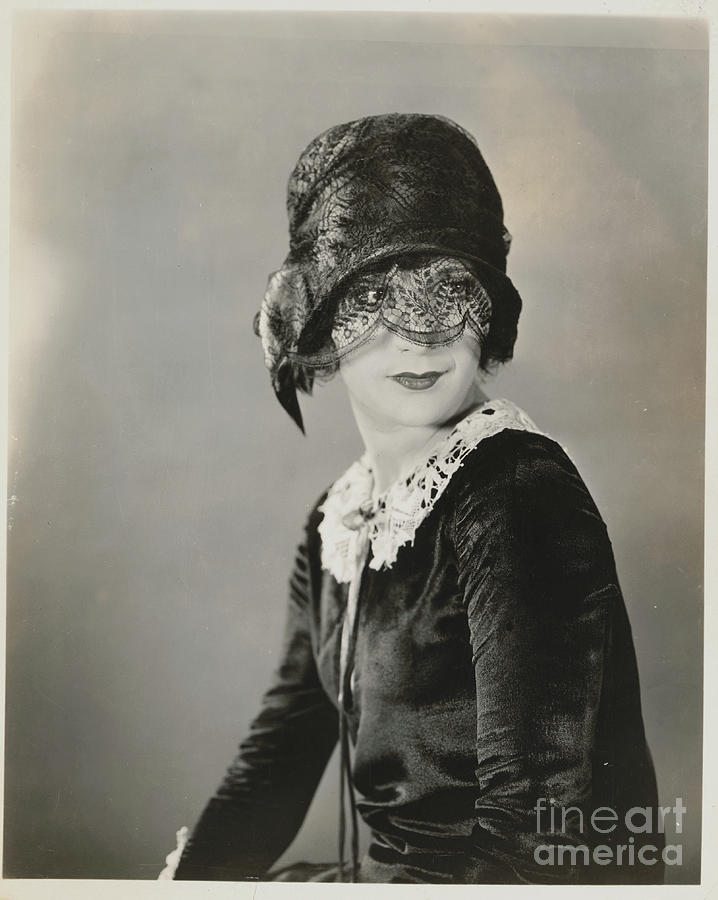 Helene Costello Wearing Veiled Hat Photograph by Bettmann