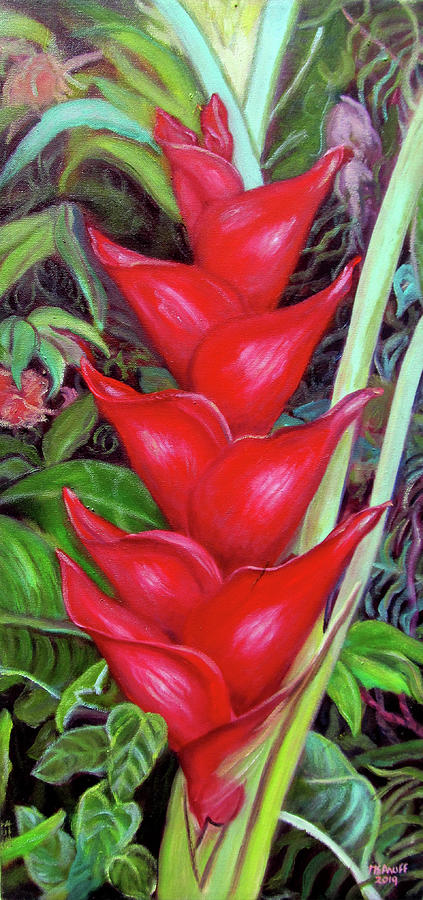 Heliconia Painting by Ewan McAnuff