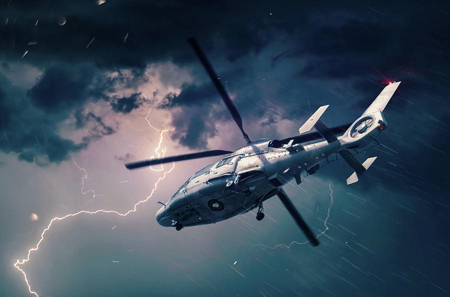 Helicopter in the Storm Photograph by Ivan Stoyneshki - Fine Art America