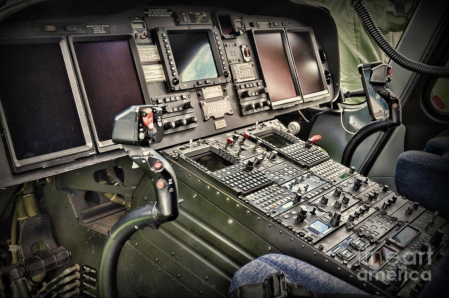 Helicopter Instrument Panel of the AW139 Photograph by Paul Ward