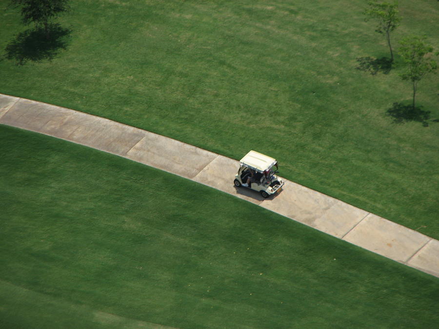 Helicopter View Of Golf Cart Photograph by Tarmo888
