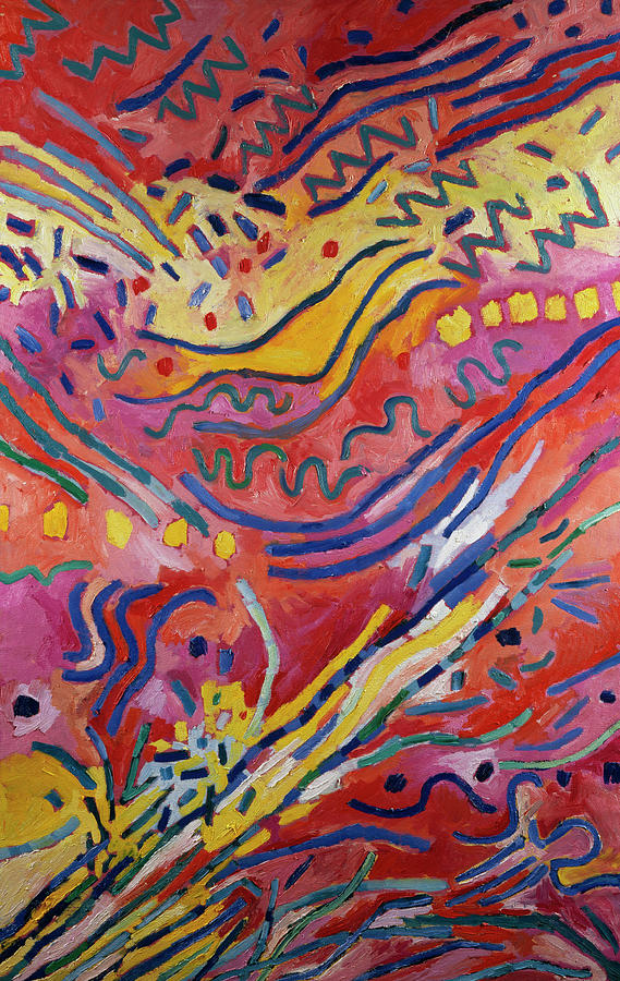 Abstract Painting - Heliocentric 17 By Thompson by Mildred Thompson