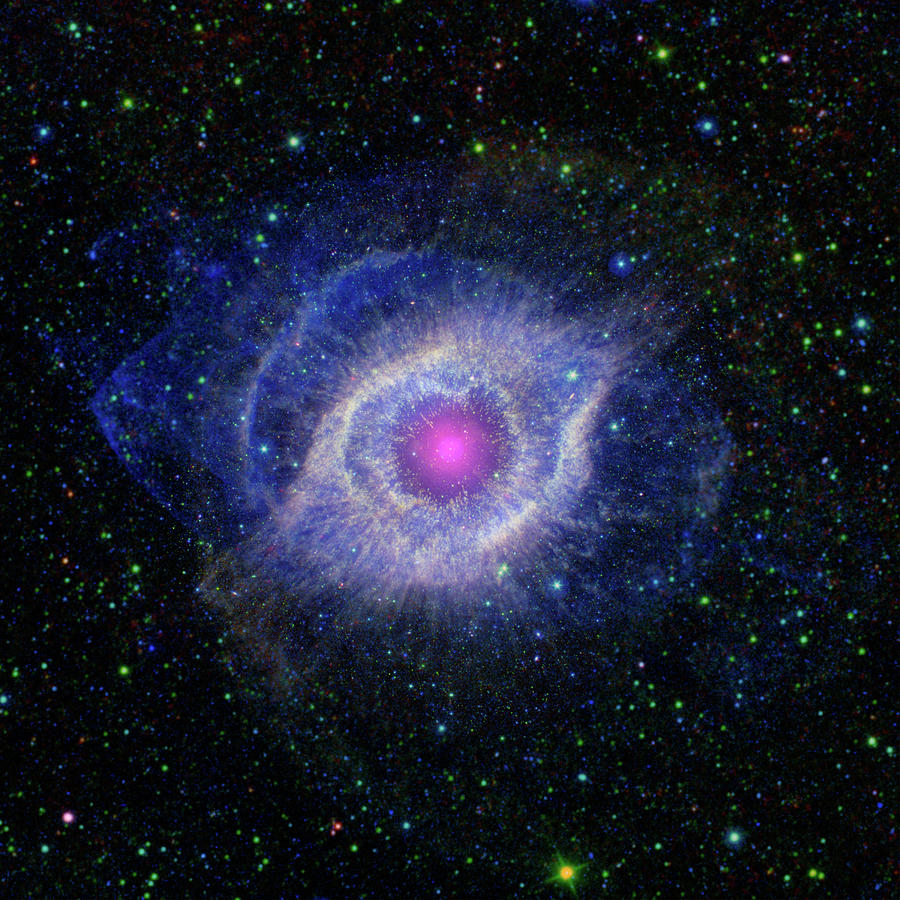 Helix Nebula Painting - Helix Nebula - Unraveling At The Seams by Cosmic Photo Helix Nebula Painting - Helix Nebula - Unraveling At The Seams by Cosmic Photo