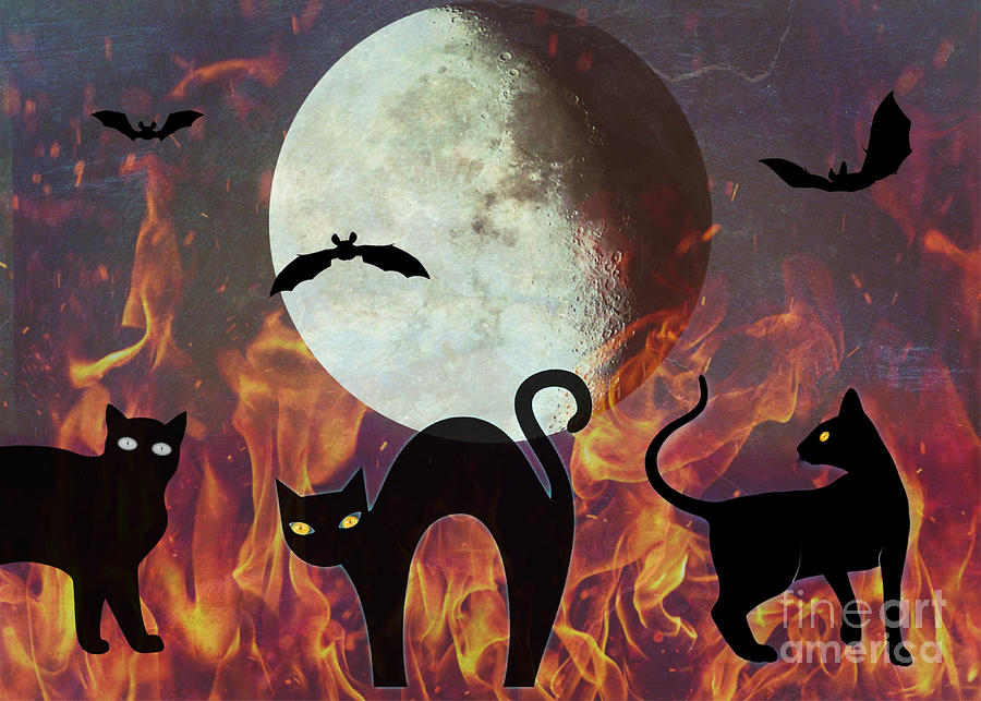 Hell Cats Digital Art