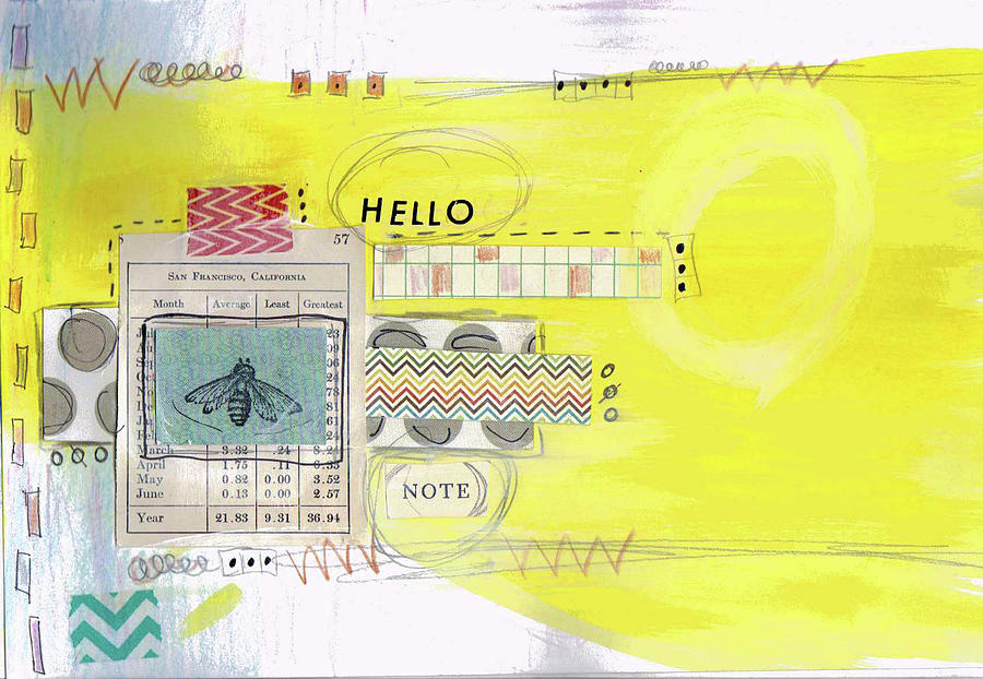 Insects Mixed Media - Hello Bee by Vintage Gypsy