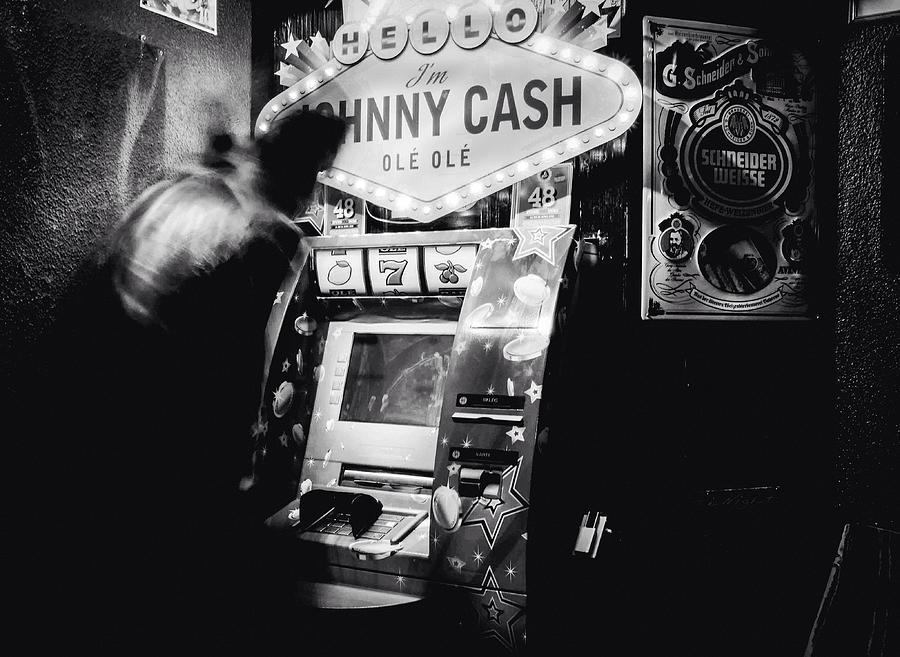 Black And White Photograph - Hello Im Johnny Cash by Walkthecamera