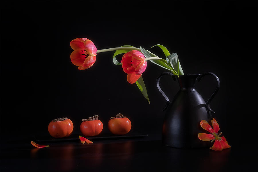 Flower Photograph - Hello To Persimmon by Lydia Jacobs