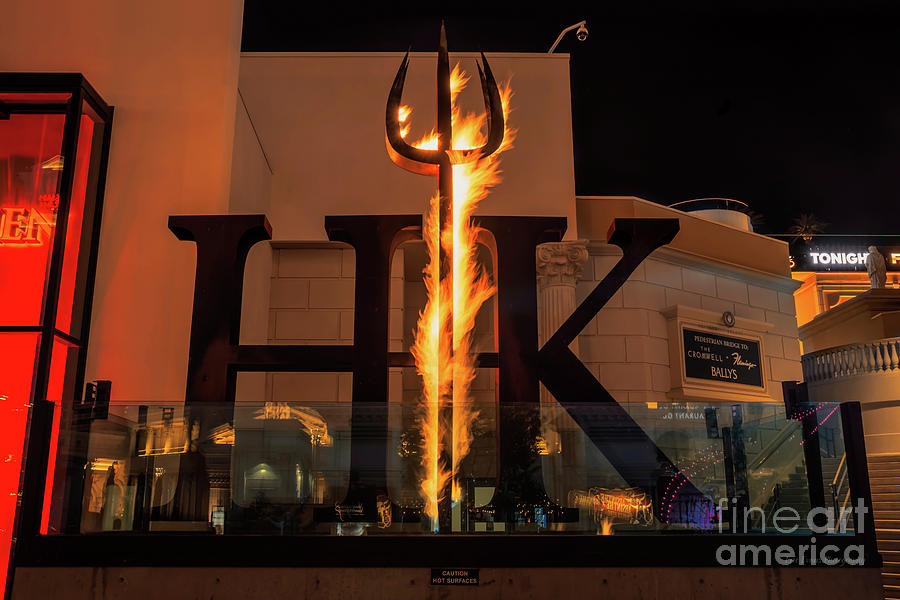 Hells Kitchen Burning Fire Logo Las Vegas Photograph by Aloha Art
