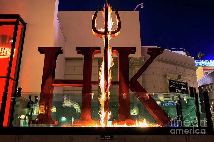 Hells Kitchen Burning Logo Las Vegas Photograph by Aloha Art