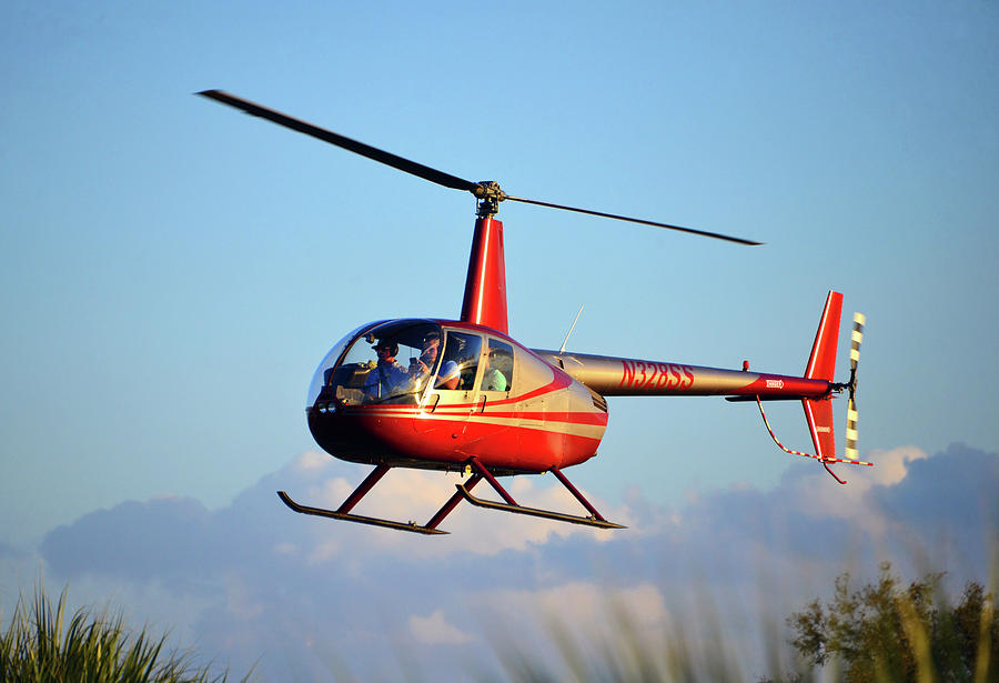 Helo ride on a Robinson R66 Photograph by David Lee Thompson