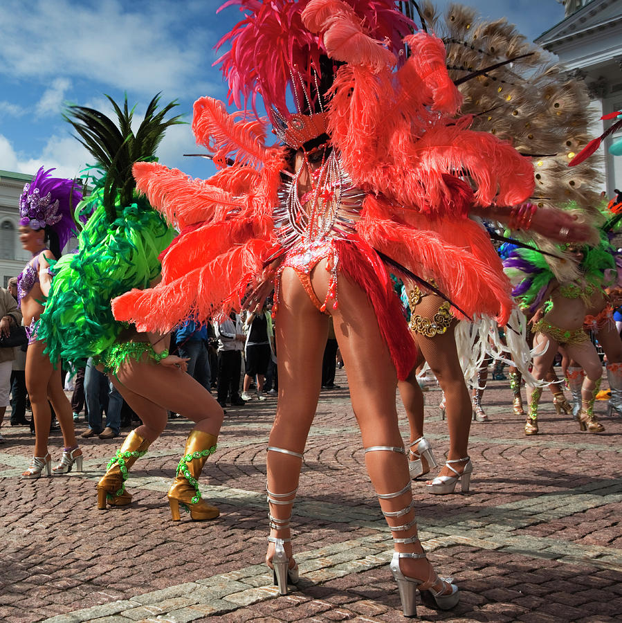 Helsinki Day Samba Carnaval In Senate Photograph by Walter Bibikow