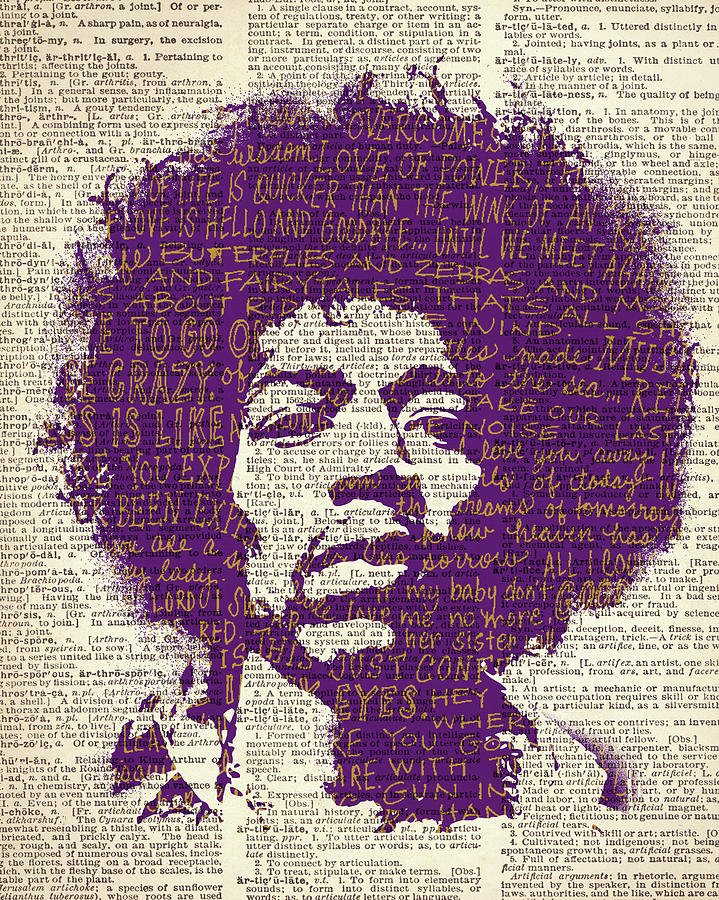 Hendrix Painting by Art Popop